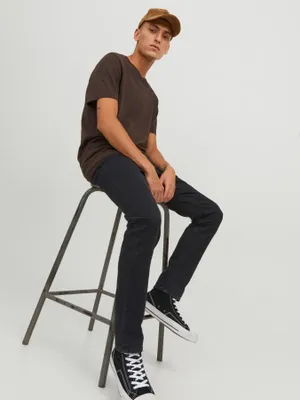 Svarta slim fit jeans herr - GLENN