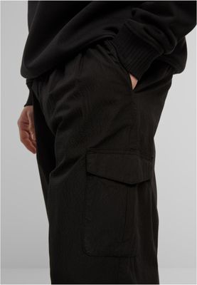 Byxor för herr med wide Pleated Cargo Pants regular – svart