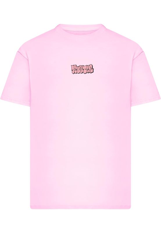 T-shirt i bomullsjersey med crown Car II – softpink