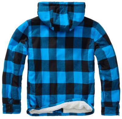 Lumberjacket hooded black/blue