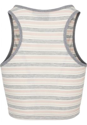 Stribet sweater uden arme