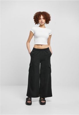 High waisted cargo style trousers for women