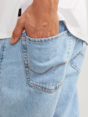 Ljusblå loose fit jeans herr - EDDIE
