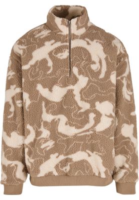 Fantasifullt mönster i beige och vit Oversized Pattern Teddy Troyer för herr – sandswirl