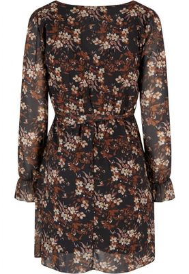 Damekjole i slå-om-look med blomstermønster