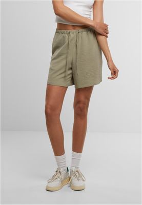 Strukturerade shorts med hög midja