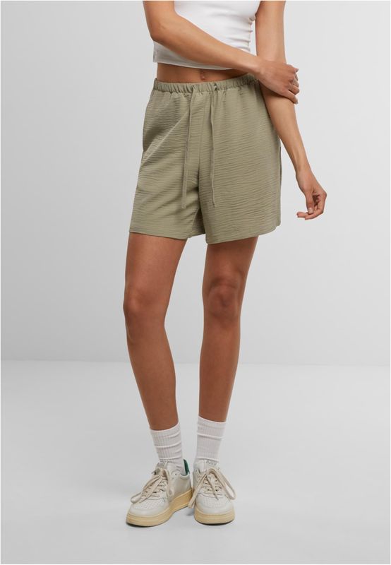 Strukturerade shorts med hög midja