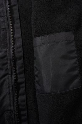 Windbreaker with fleece lining black - Child