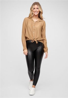Viscose structure Blouse with tie detail