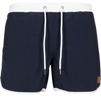 Retro swim shorts navy/white
