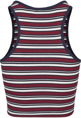 Stribet sweater uden arme