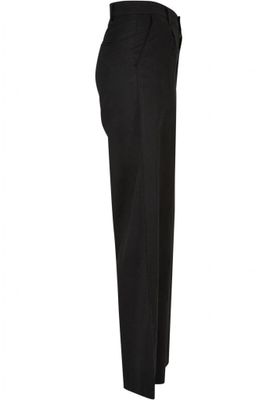 Mixed linen trousers with high waist for women