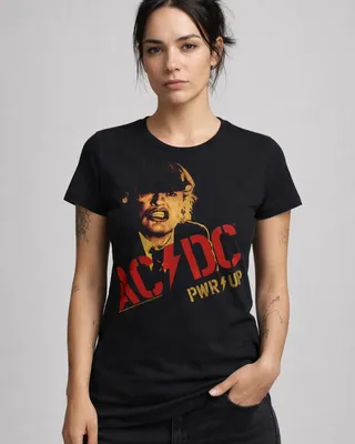 AC/DC Angus Young PWR-UP Girly Tee