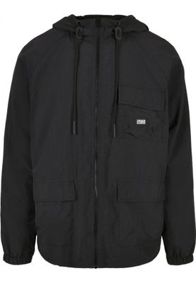 Black lightweight jacket with bellows pockets