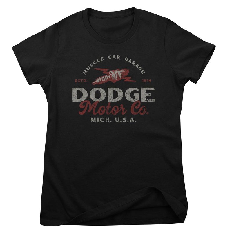 Dodge Motor Co T-shirt dam i svart