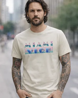 Miami Vice Airbrush Logo T-Shirt