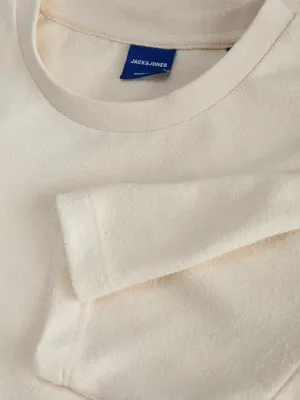Loose fit T-shirt i vit single jersey