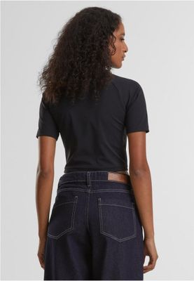 Ladies High Neck Short Tee