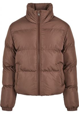 Ladies Short Peached Puffer Jacket
