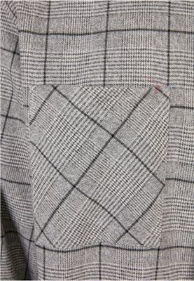 Long Oversized Checked Greyish Shirt