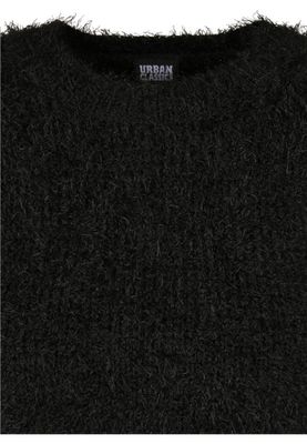 Ladies Cropped Feather Sweater