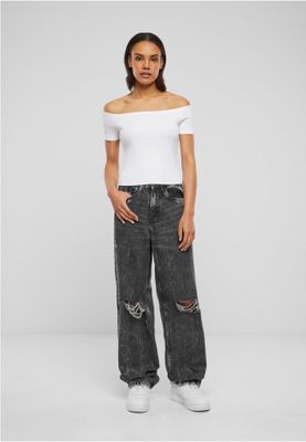 Belly shirt with open shoulders