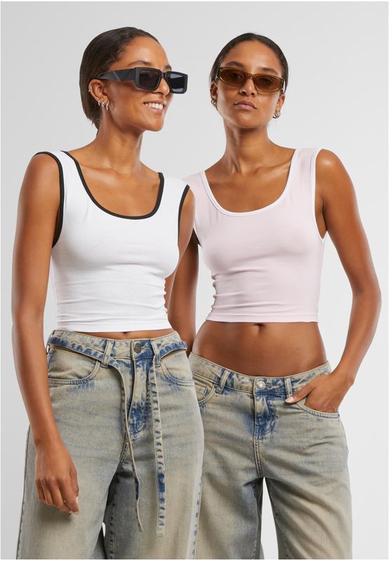 Elegant Kontrasterande Cropped Topp