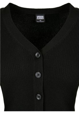 Ladies Short Rib Knit Cardigan