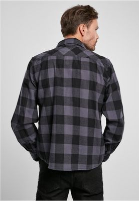 Black/gray checkered flannel shirt