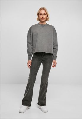 Ladies Heavy Terry Garment Dye Crewneck