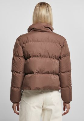 Ladies Short Peached Puffer Jacket