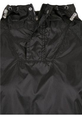 Black short hooded jacket for women