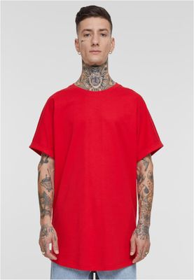 Long Shaped Turnup Tee Cityred