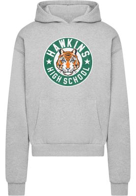Stranger Things Hawkins Tigers Heavy Oversize Hoody - Grå L