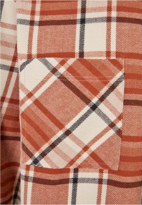 Long Oversized Checked Leaves Shirt