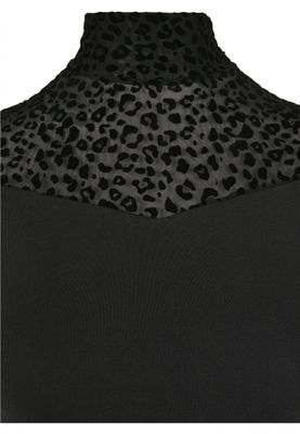 Top with high neck and lace