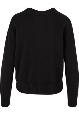 Kofta för dam med knappar framtill regular – svart