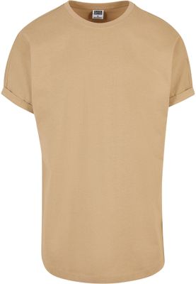 Long Shaped Turnup Tee Unionbeige