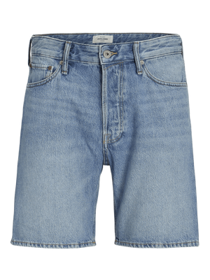 Lyseblå denimshorts i en afslappet pasform til mænd