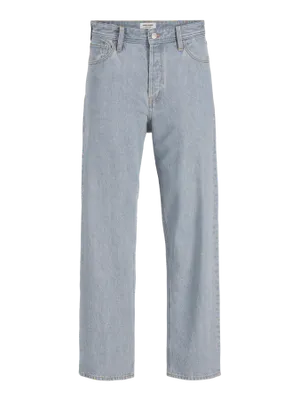 Ljusblå baggy fit jeans med twillväv-struktur - ALEX