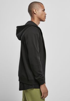 Basic Terry Zip Hoody Huvtröja för herr – svart