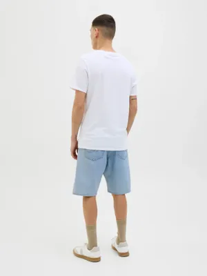 Baggy fit blå jeansshorts - herr