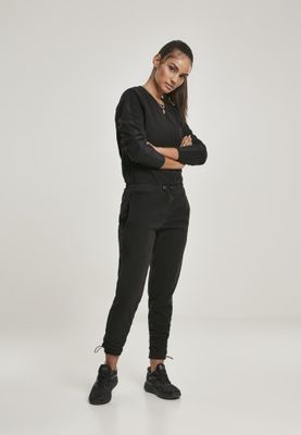 Jumpsuit in fleece fabric