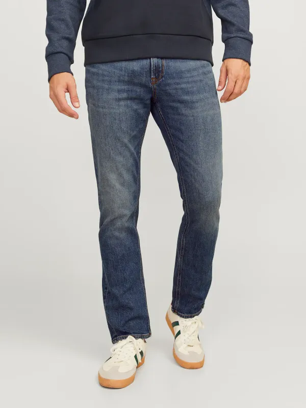 Mörkblå stentvättade jeans herr - CLARK