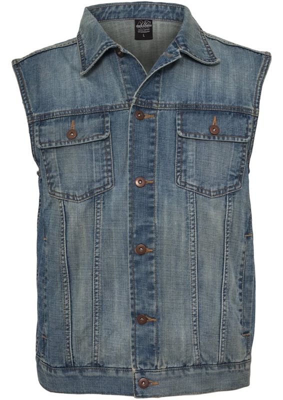 Lyseblå jeans vest mænd plus size
