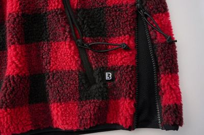 Lumberjack teddyfleece worker pullover red/black - men