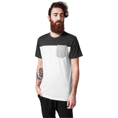 Trefärgad t-shirt med ficka