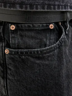 Svarta wide fit jeans herr - DAVE