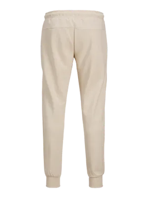 Ljusbeige slim fit joggingbyxa