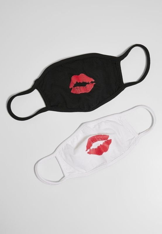 Munskydd med röda läppar 2-pack